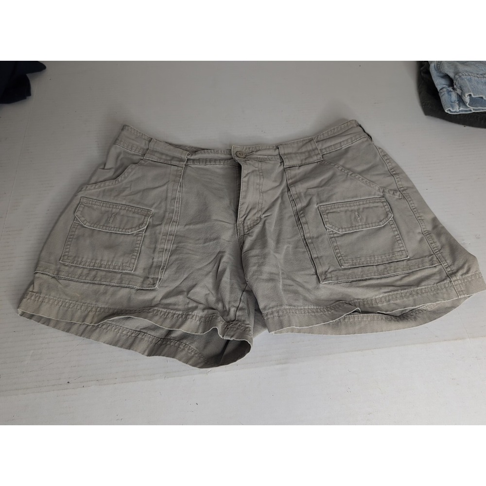 Cabelas 7 Pocket Hiker Cargo Shorts Womens Size 10 Outdoor Beige Tan